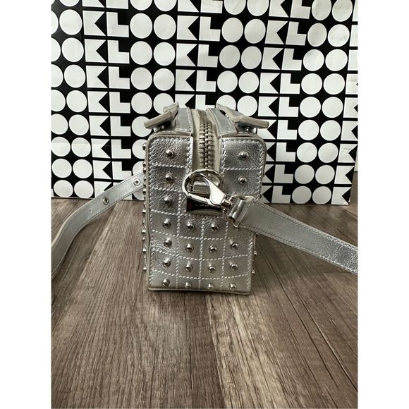 TOD'S Don Studded Metallic Leather Crossbody Bag $2145 - Picture 9 of 15